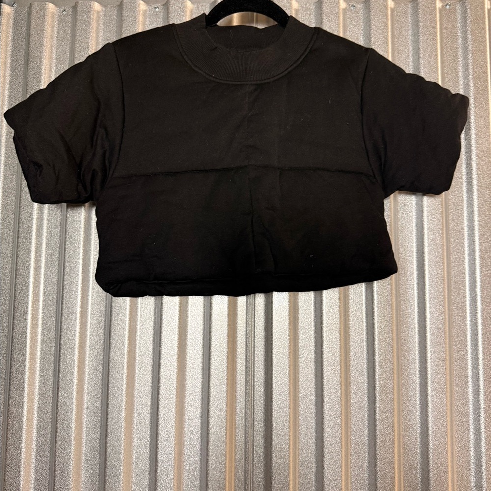 OAK Black Women's puffer Crop Top